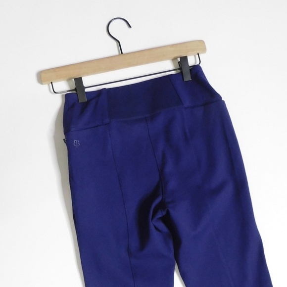 BETABRAND Power Down Skinny Yoga Dress Pants Solid Purple Office Stretch X-Small - Picture 9 of 13